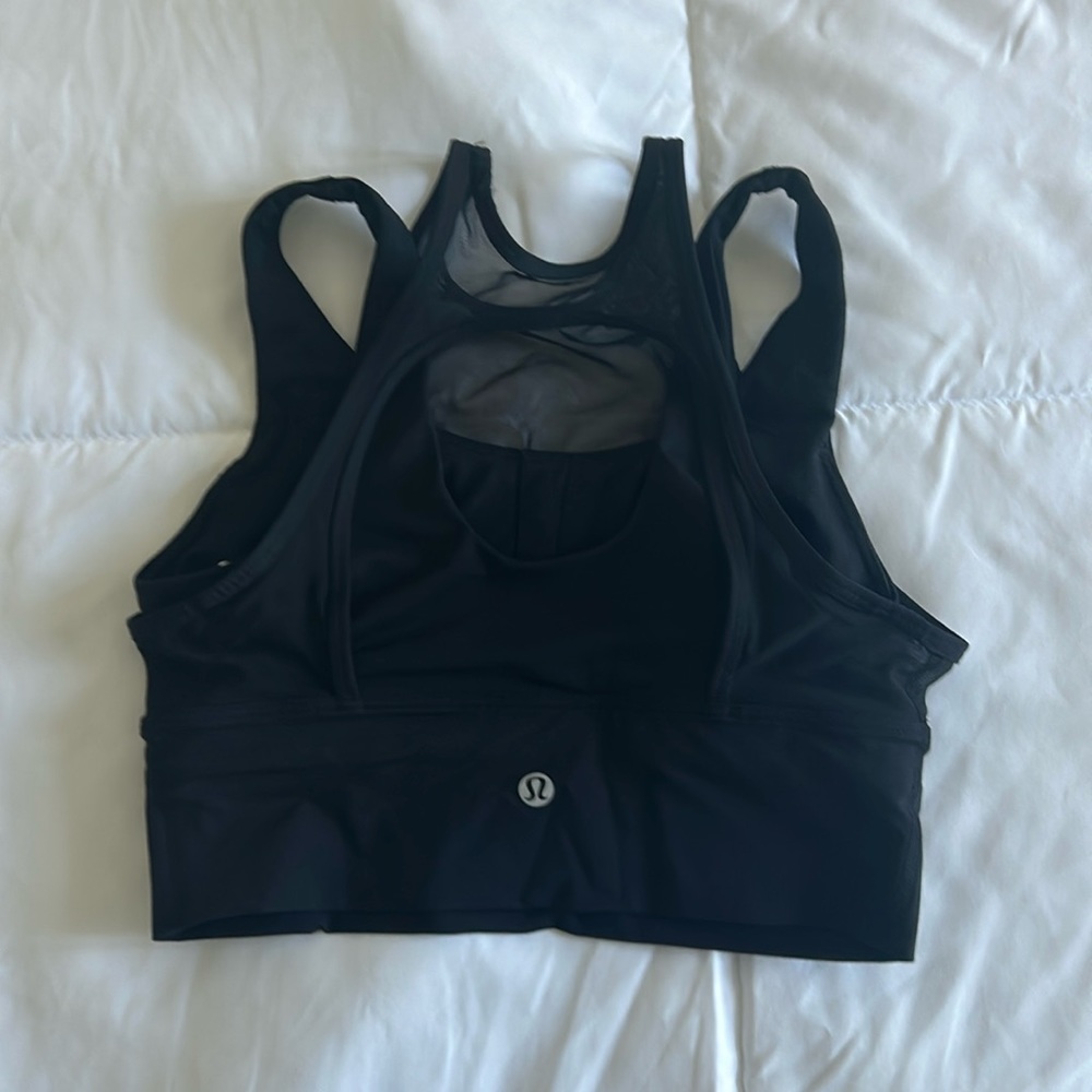 lululemon athletica Black Mesh-Back Sports Bra